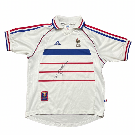 France - Away Kit - Marcel Desailly Signed - 1998 - 9/10 - (Kids L)